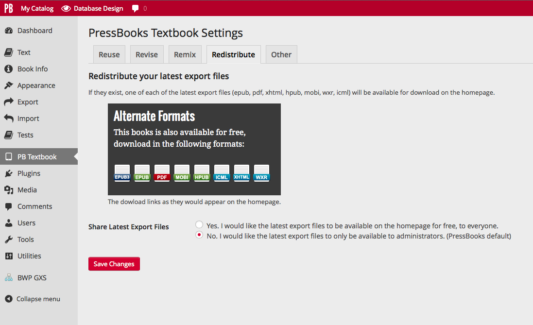 Customize your plugin options for each book in your collection