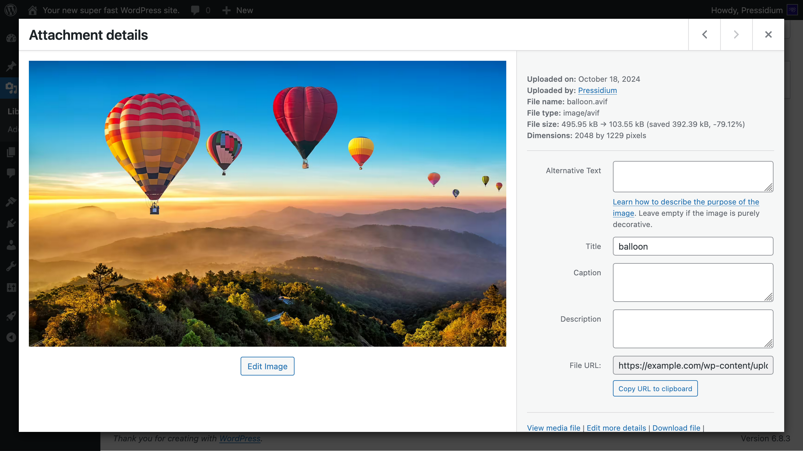 Speed up your site by compressing Media Library images in the background.