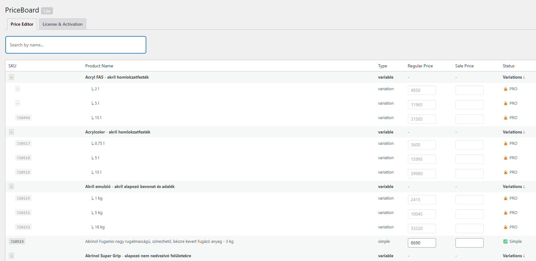 **Instant Search**: Finding products by SKU in milliseconds.