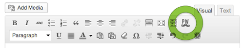 Look for the moustached icon in the visual editor.