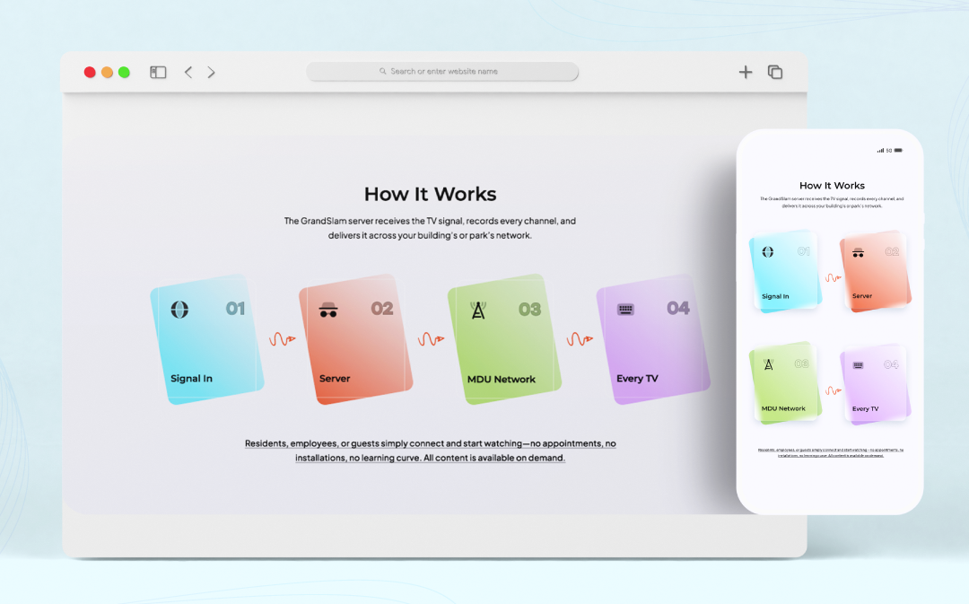 Glass Card Block - Trendy glassmorphism content design with SVG icons