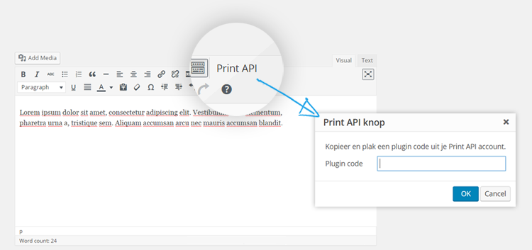 Shortcode invoegen