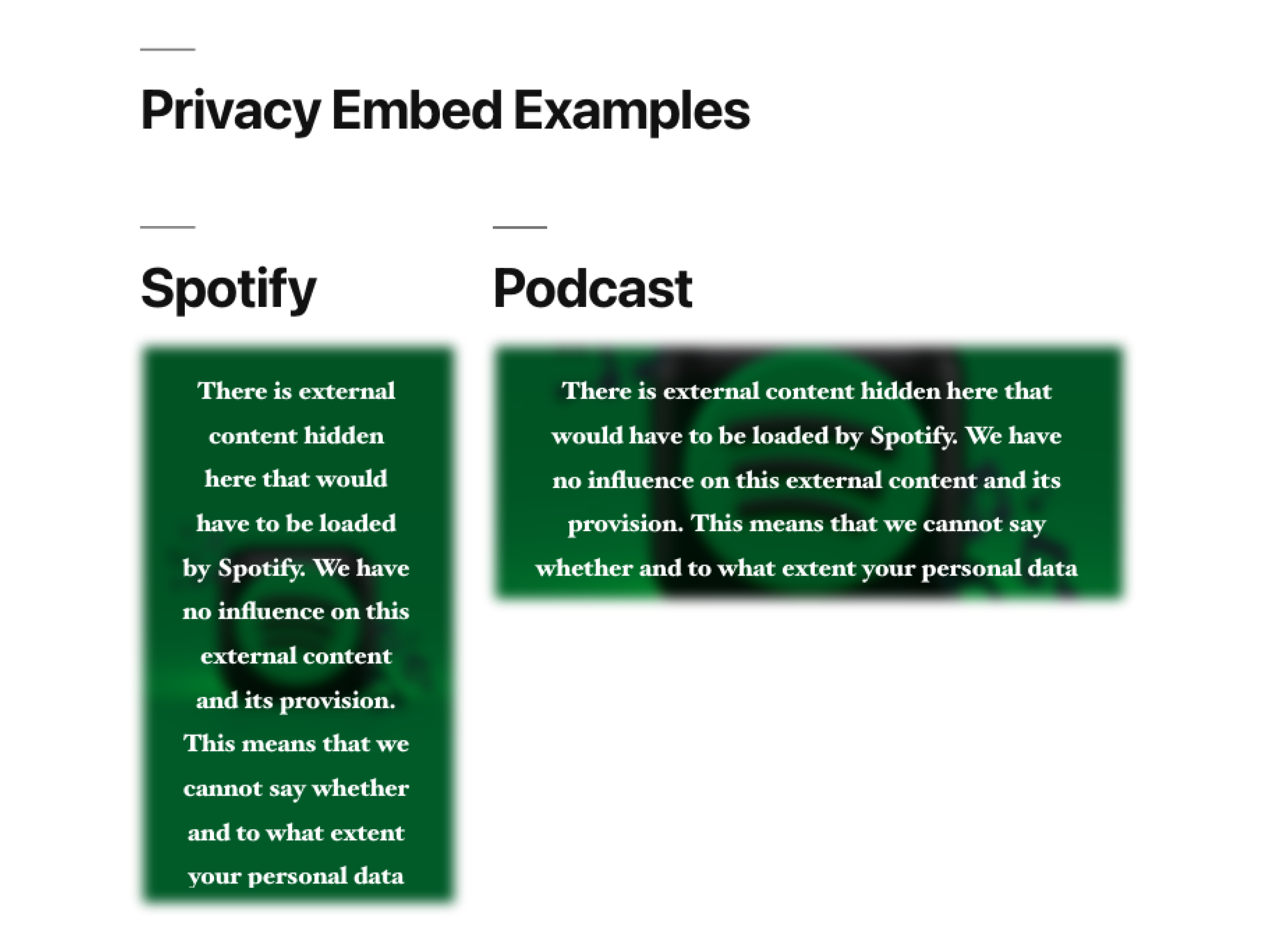 Spotify Embed Elements (after the user loaded the content)