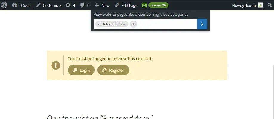 User category form
