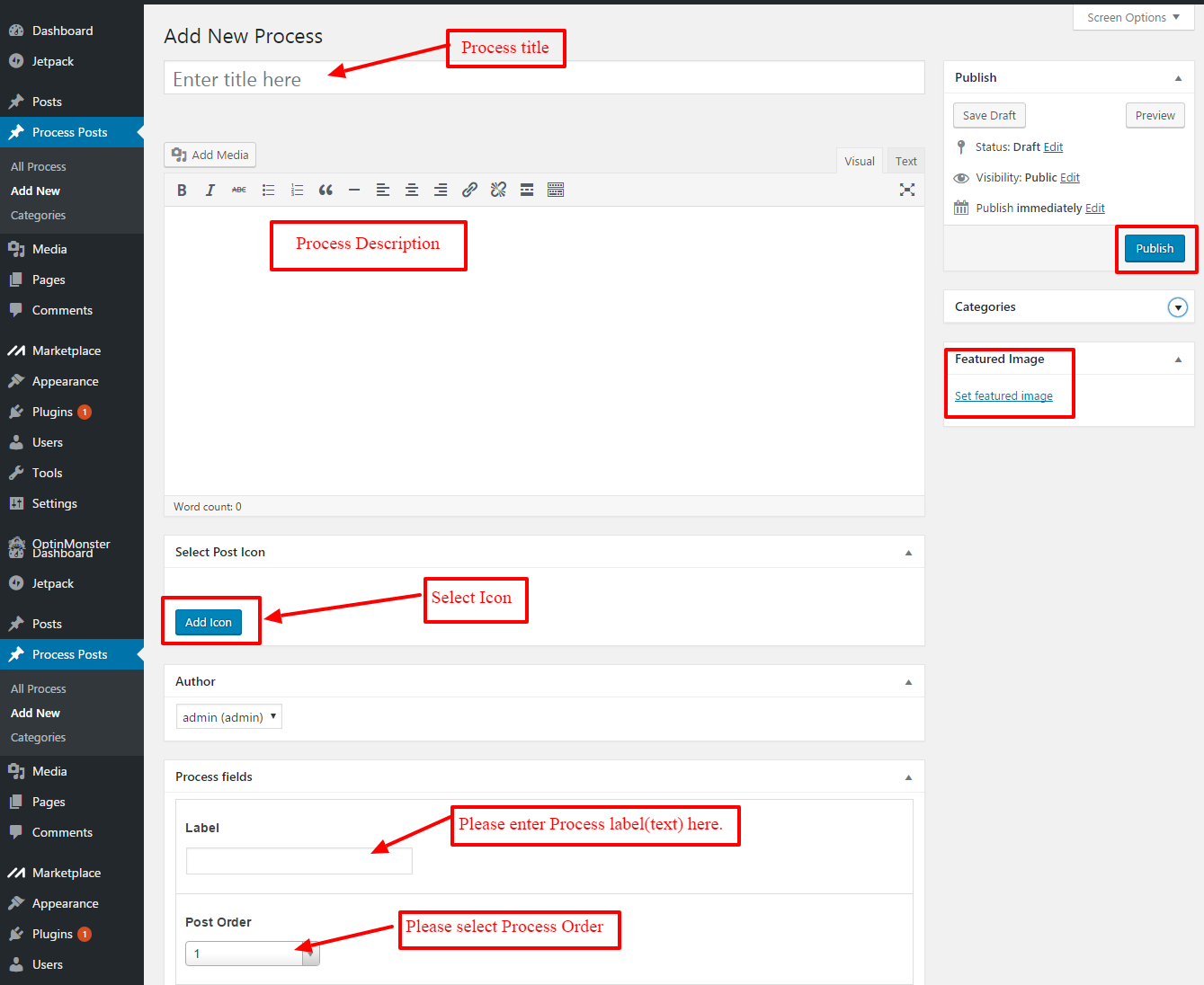 Add Process steps by following these instructions.