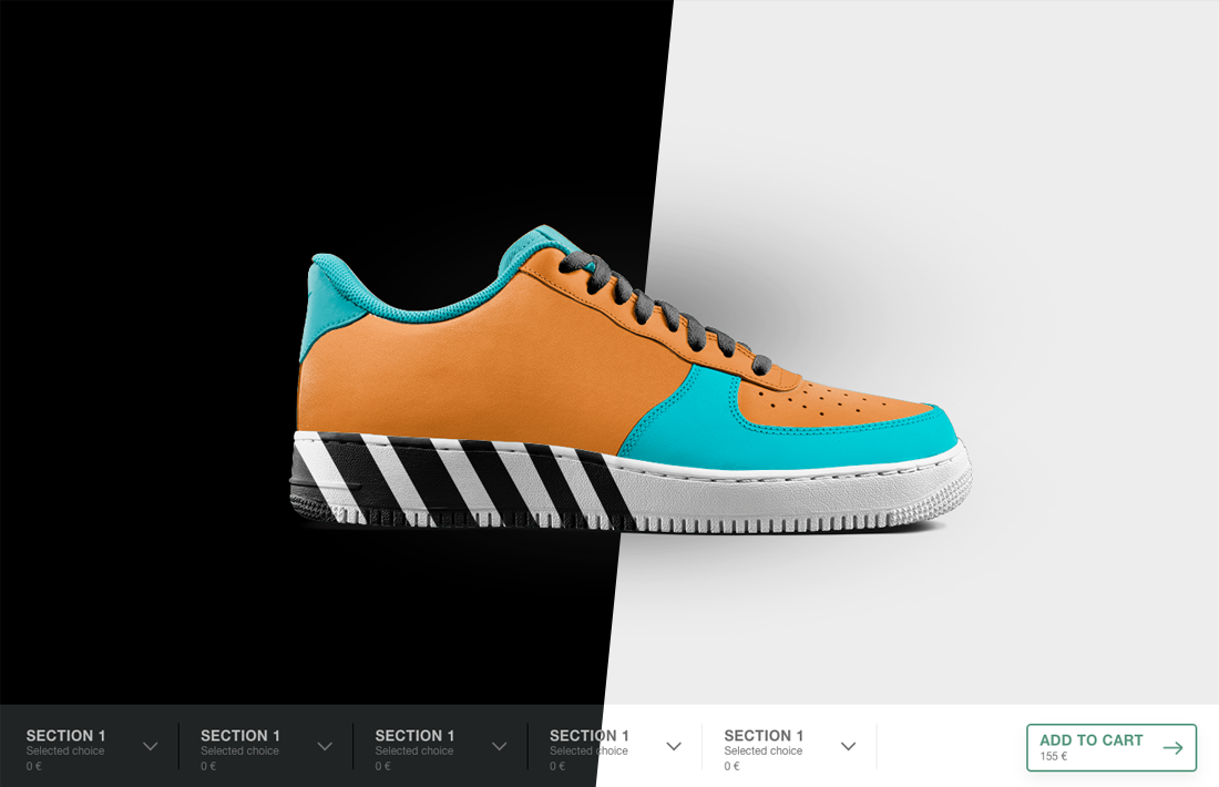 Frontend: configuring a product - Default theme