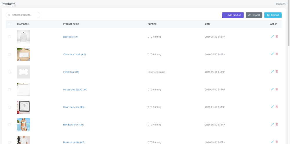 **Dashboard** - Display total resources, order statistics and system requirements.