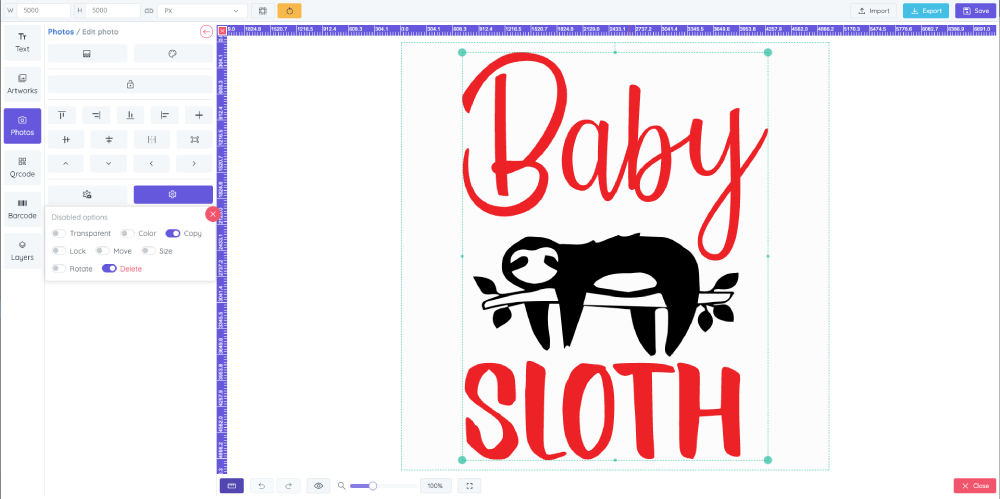 **Order details** - Display design details (thumbnails, uploaded images, prices, notes...) and allow downloading print files.