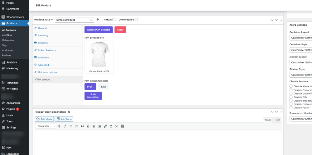 **Themes** - Allows to install, activate/deactivate theme designer.