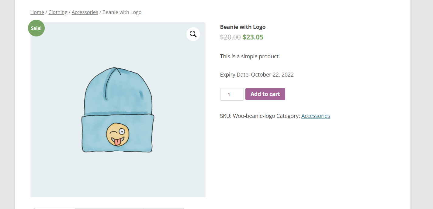 Single Product Page