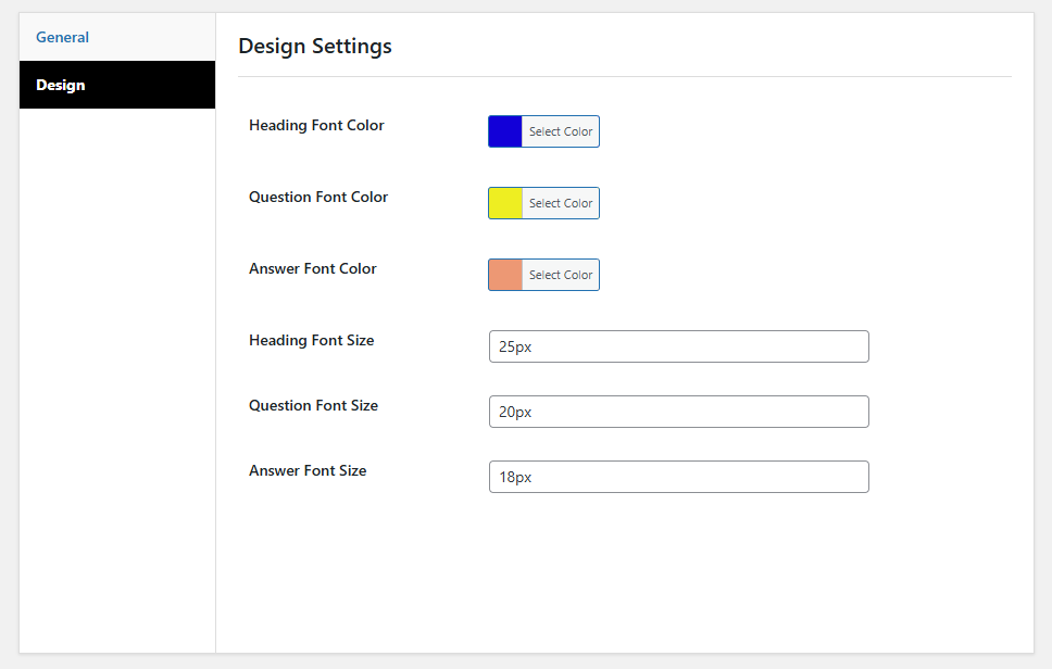FAQ basic settings.
