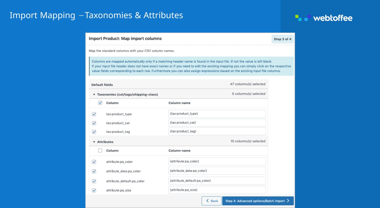Export method for WooCommerce product export plugin