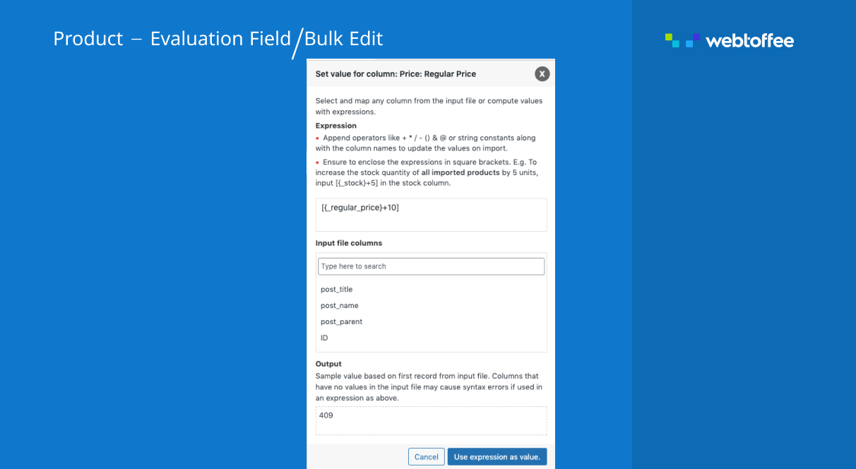 Export mapping for WooCommerce product export plugin