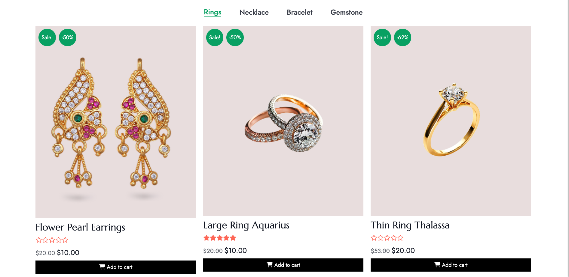 Screenshot of tab layout