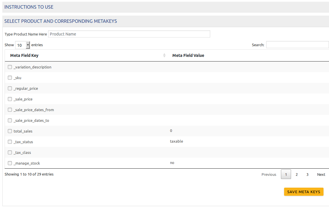 Sku Generator Setting