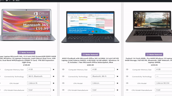 Adding some product attributes in Comparison Control Panel