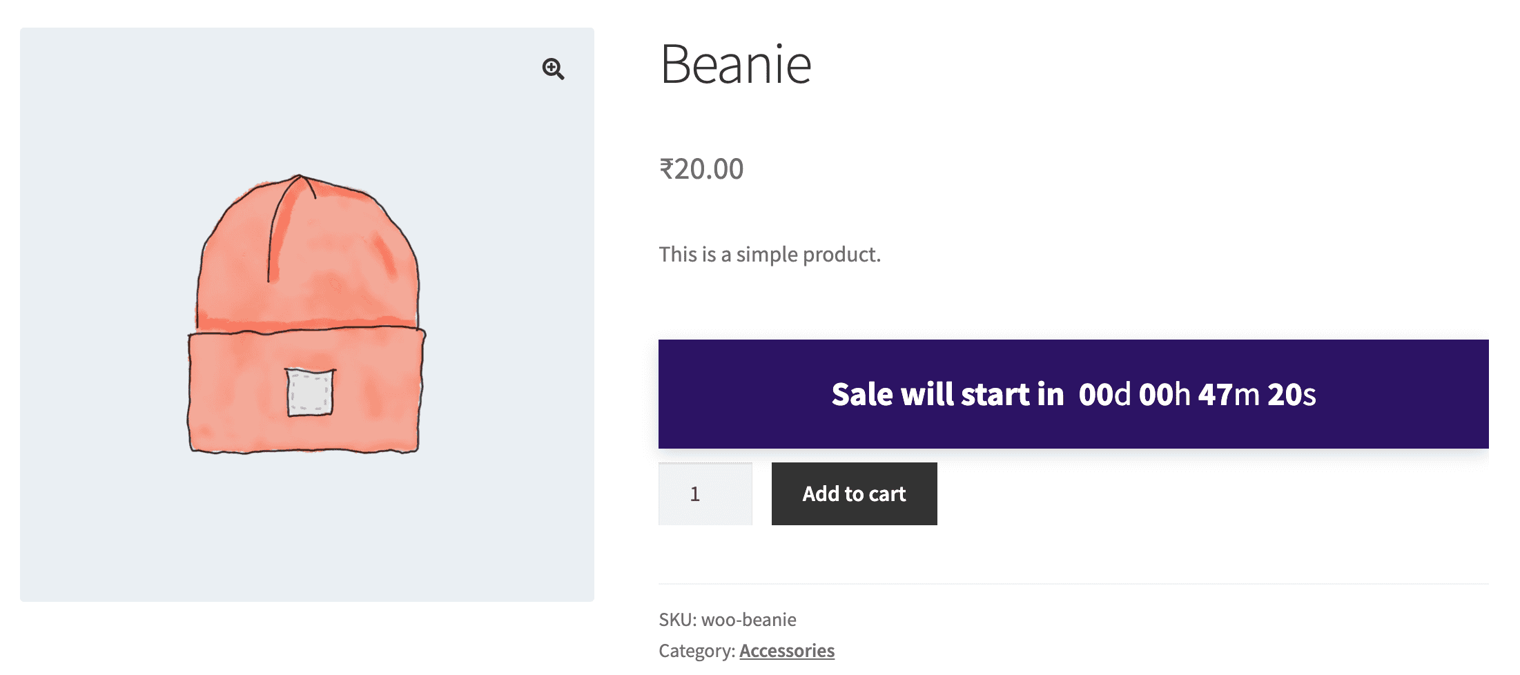 Display Sale time on single product page.