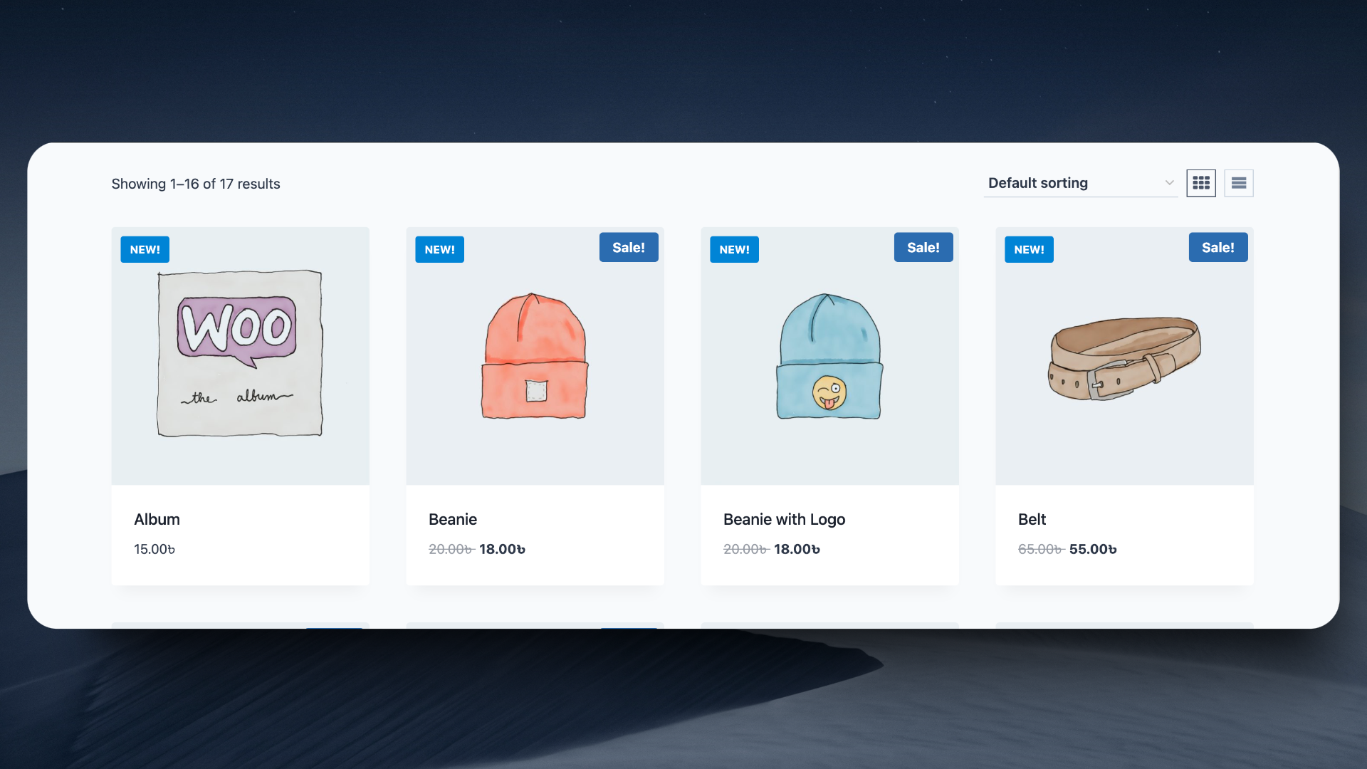 **Shop Loop Display:** Badge displayed on a product in the WooCommerce shop loop.