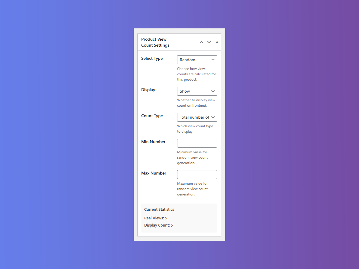 **Product List with View Counts**