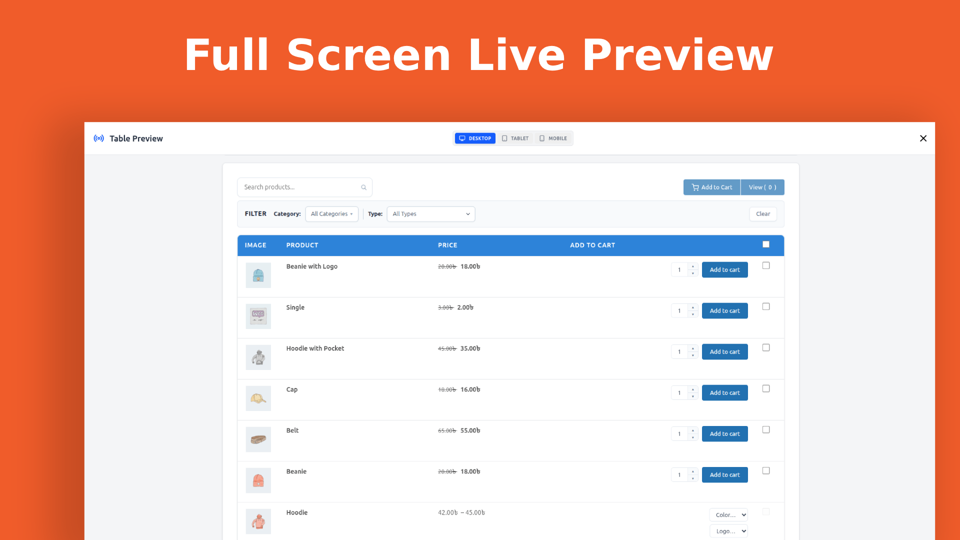 Step 4 — the table is created and ready to be used.
