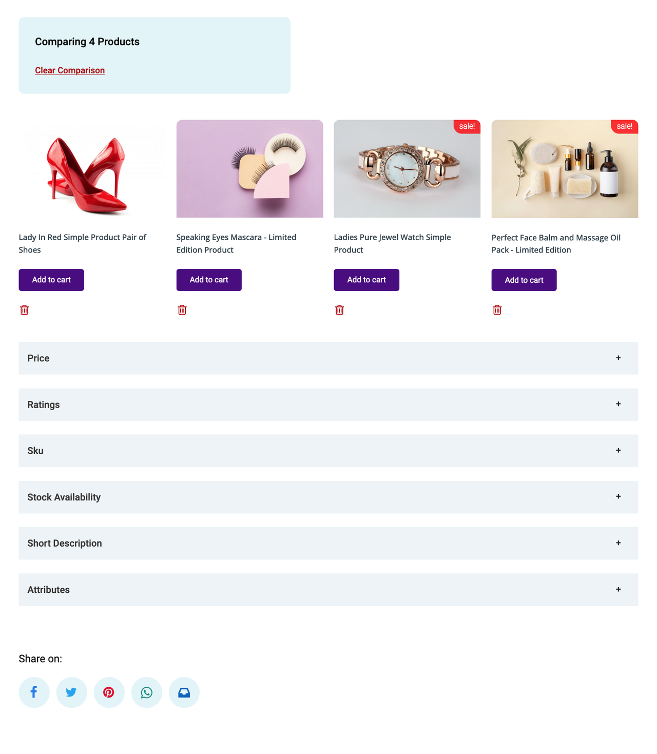 Sample styles for catalog page icons