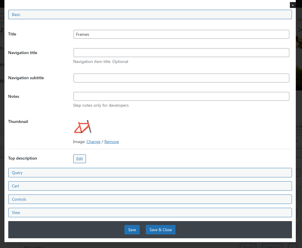 Step query settings