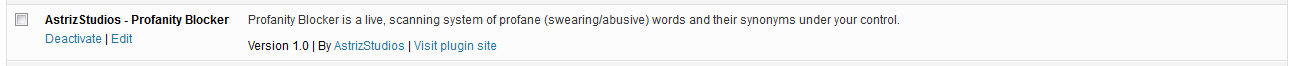 Plugin activated.