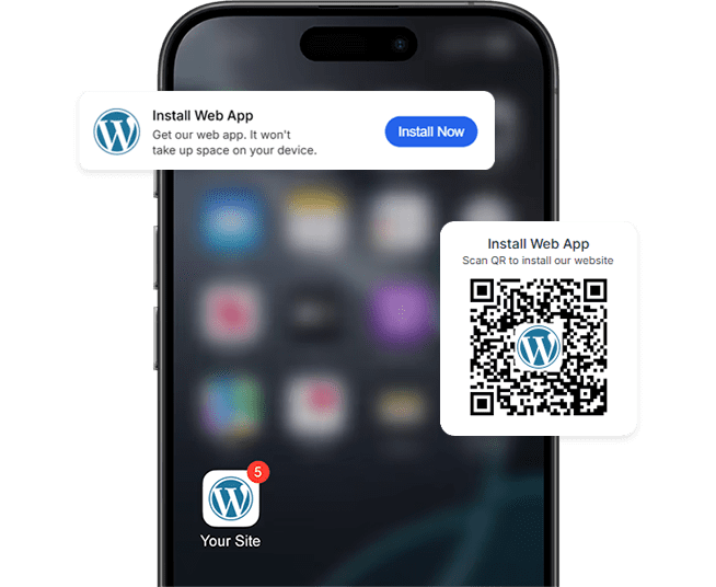 **Add To Home Screen** - Let users install your site on their home screens in seconds, giving it a true app-like experience.