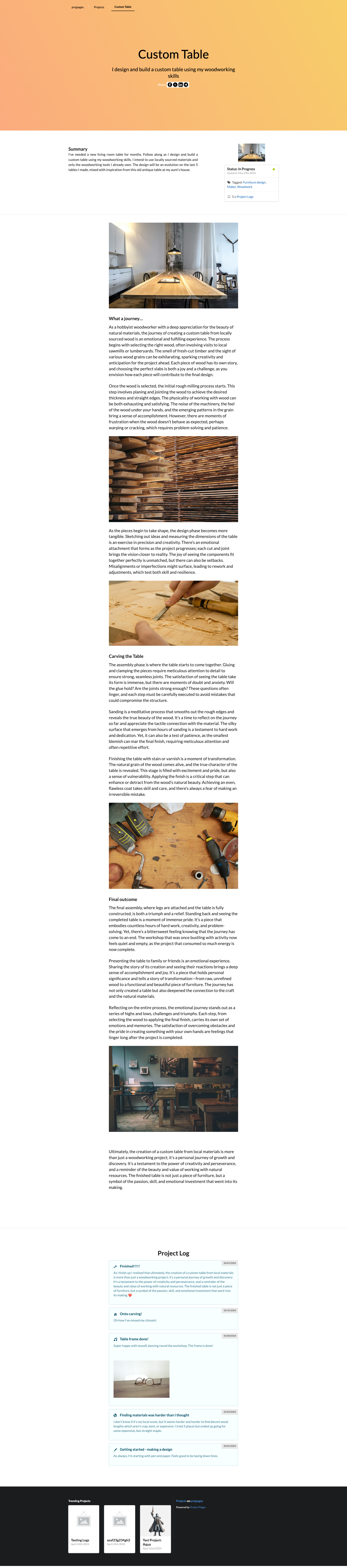 Legacy template project archive page example