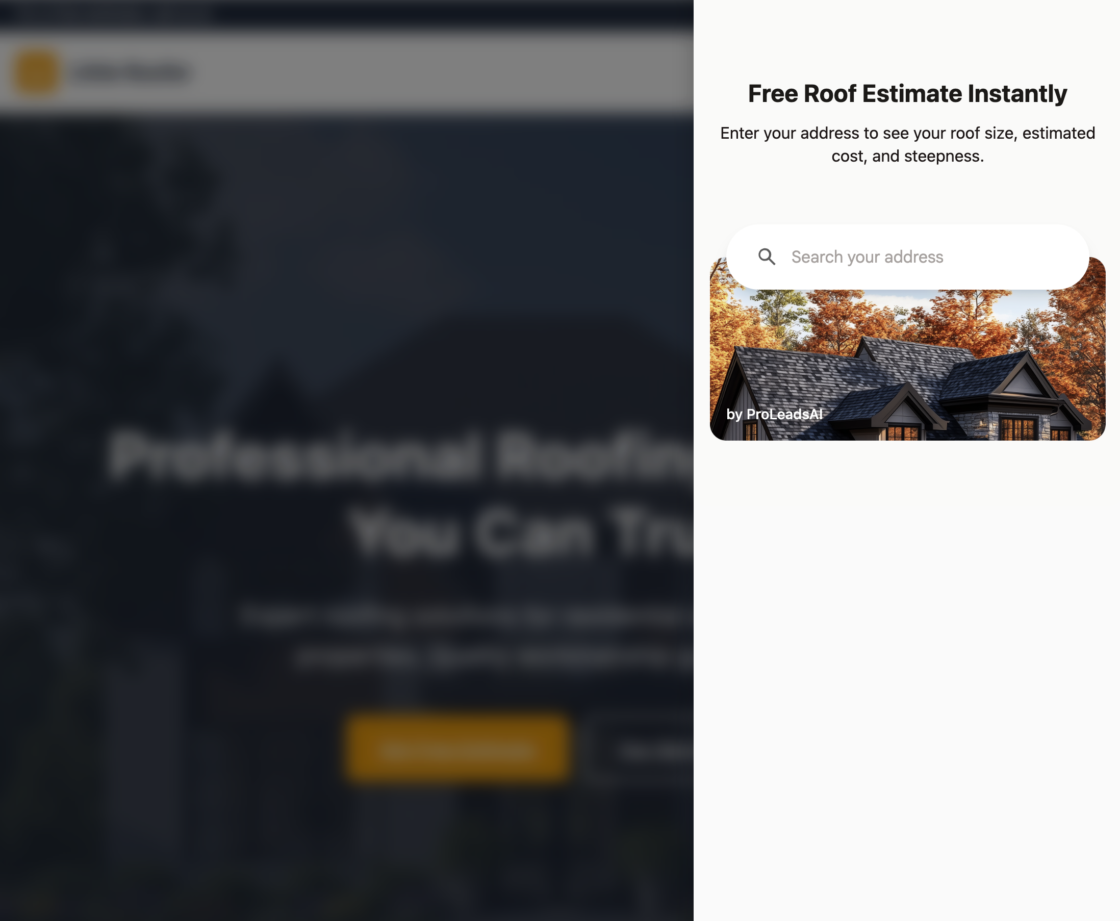 Slide-out panel that opens when clicking the floating widget