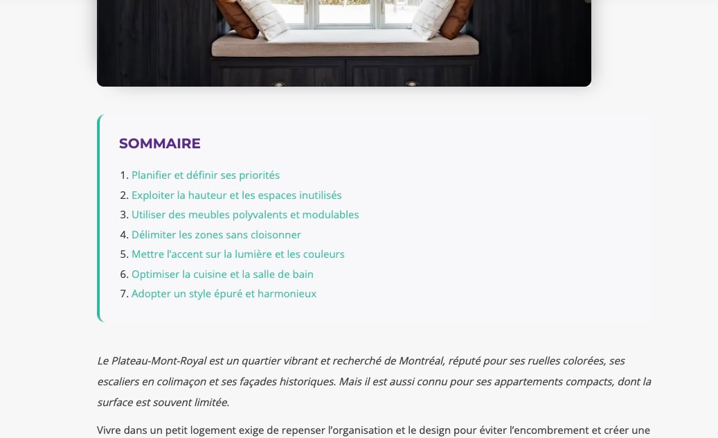 Smooth anchor navigation between sections when clicking a TOC link.