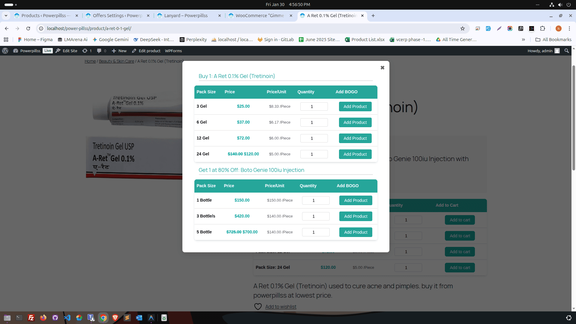 Upcoming Offer configuration screen.