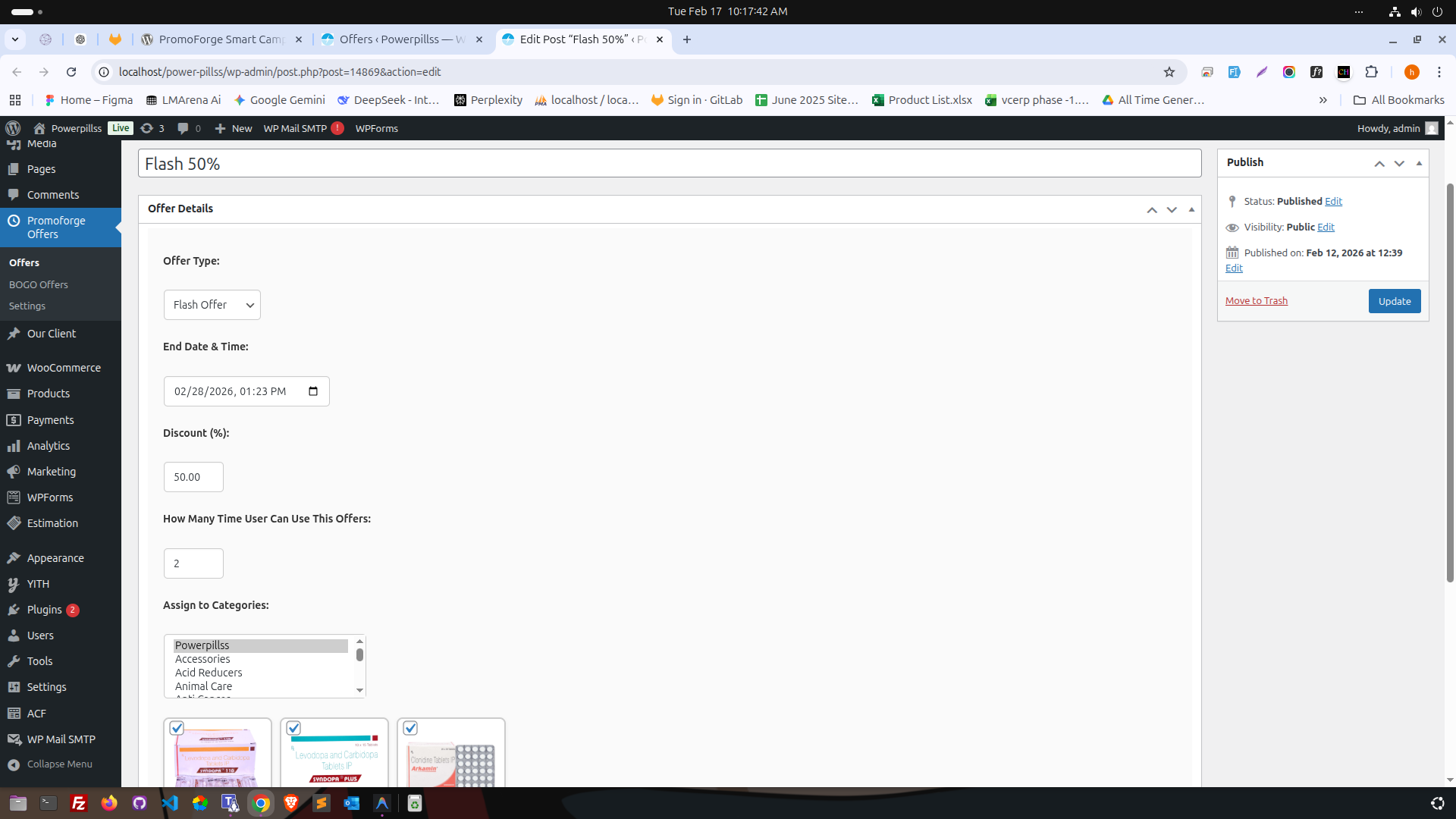 Offer discount applied in cart.