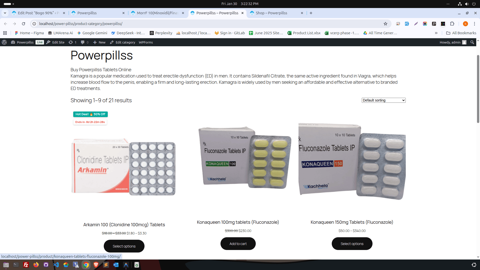 AJAX-powered admin UI.