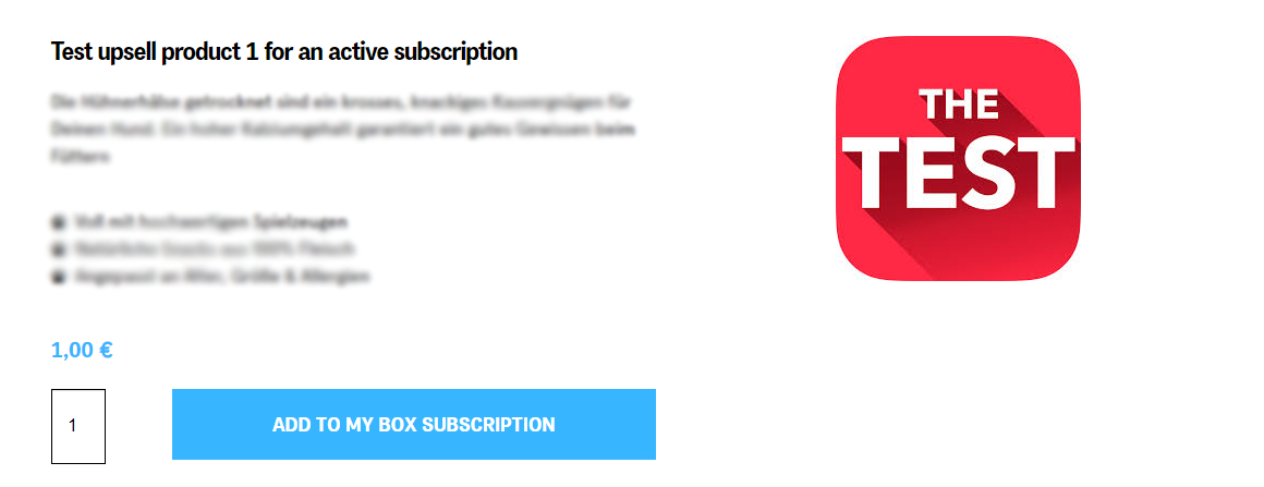 The view on single product page