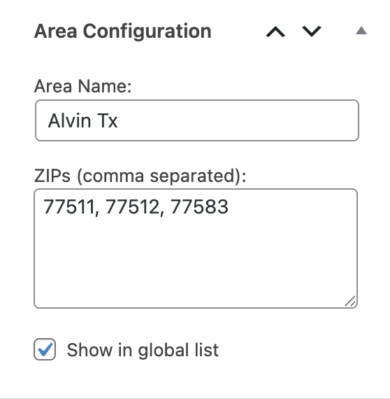 Simple meta box interface for assigning ZIP codes to any post type.