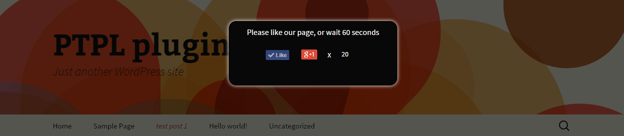 The look of plugin on the page.