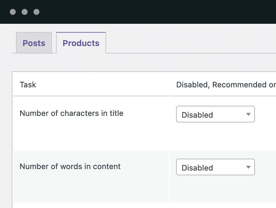 WooCommerce products checklist: This feature in Checklists Pro allows you to create requirements for WooCommerce products.