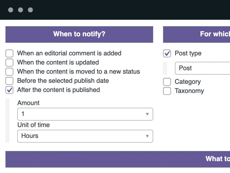 Reminder Notifications: The PublishPress Planner Pro feature allows you to send notifications either before or after the publishing date for content.