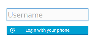 Login form option2 (Enter username)