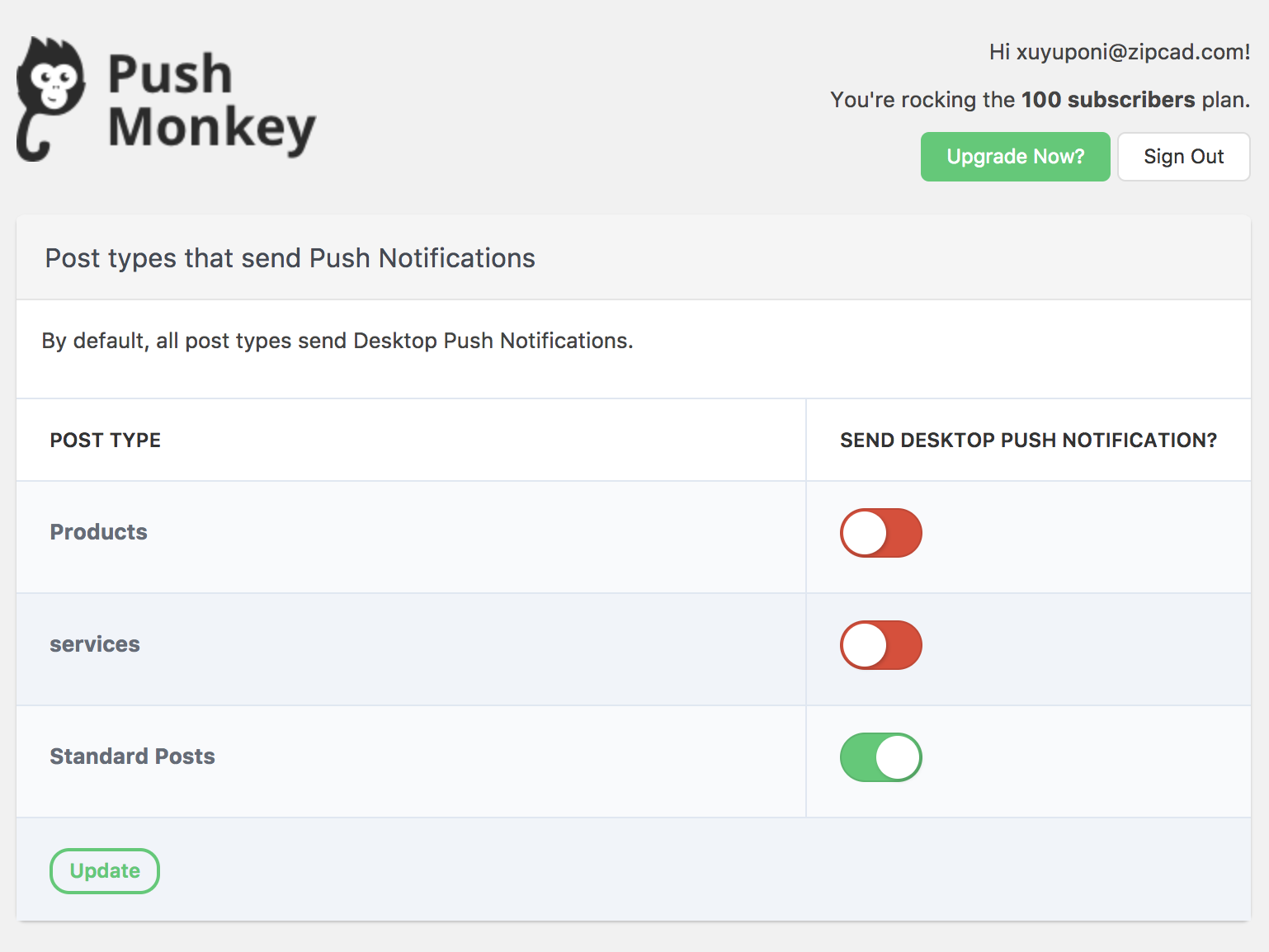 Granular Filtering of which post categories don't send push notifications