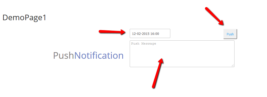 Page is ready on your website for your clients to send or schedule push notifications