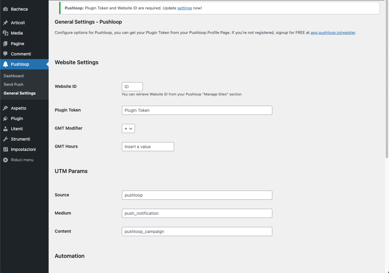 Config view