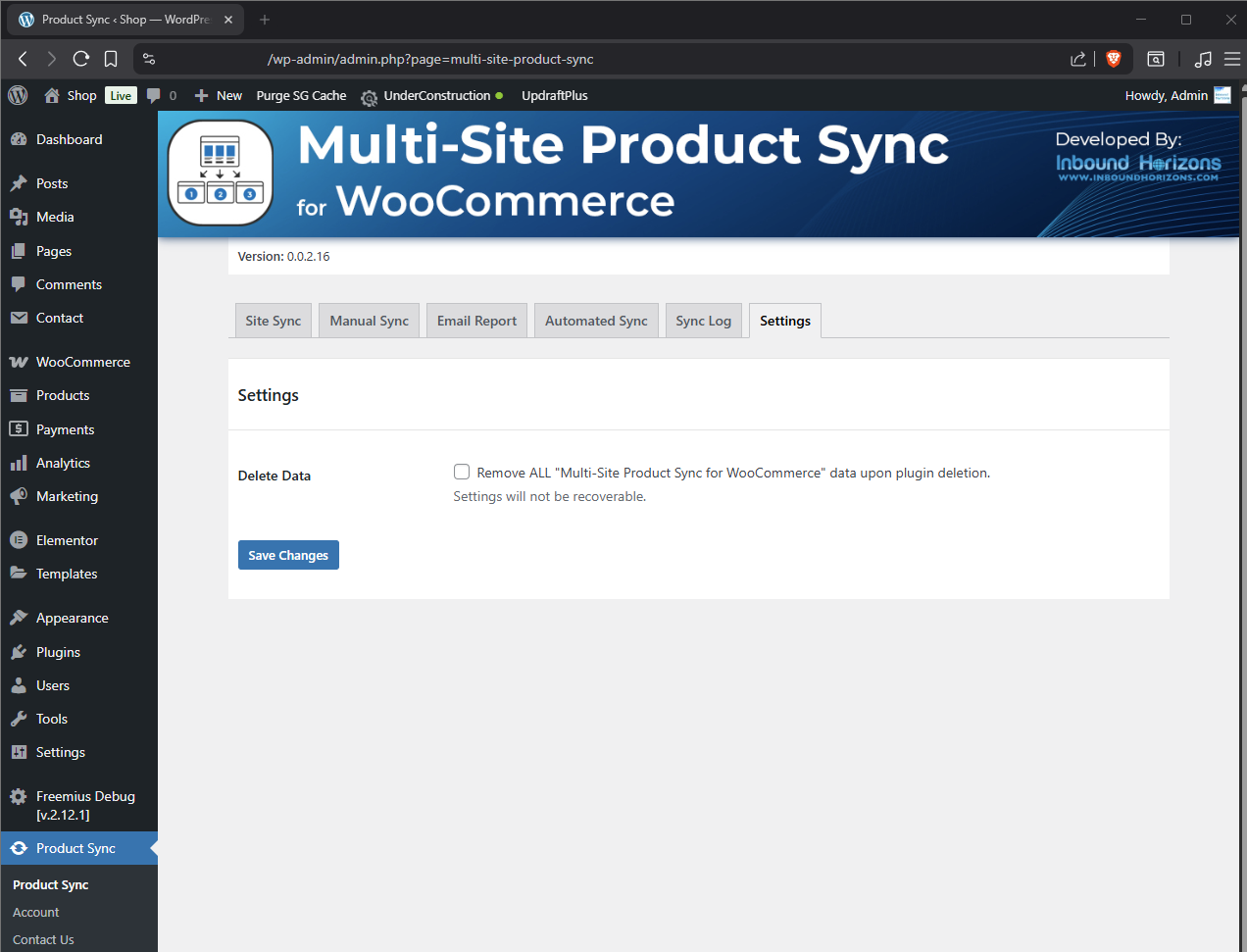 Sample "View Missing Products" results