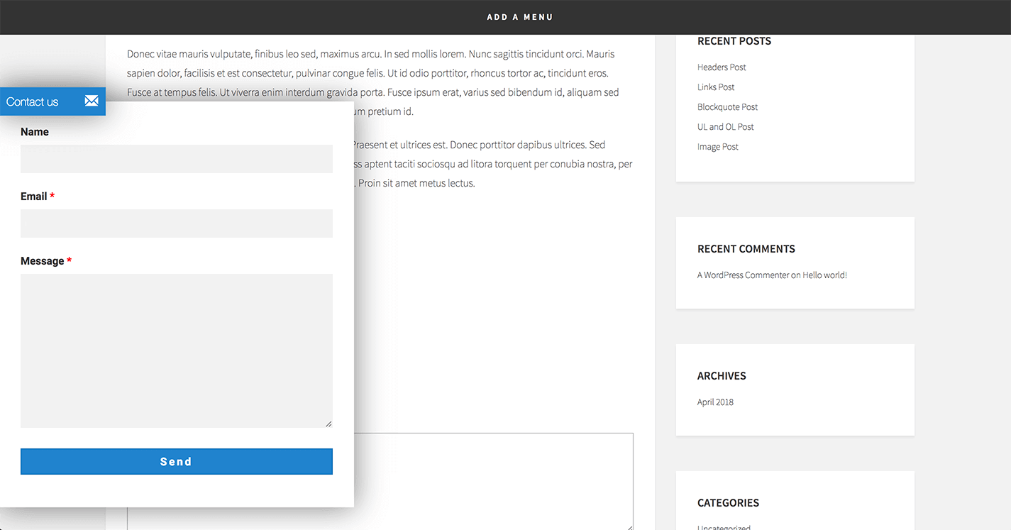 Step 2 - each field has advanced options with label, tooltip and many others