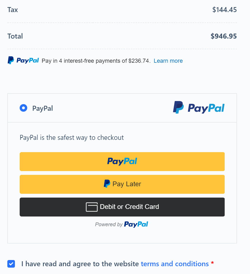 Customize the checkout page button location