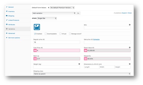 Change the settings for KPI’s and measures to display in the product pages in our *Shelf Planner* menu.