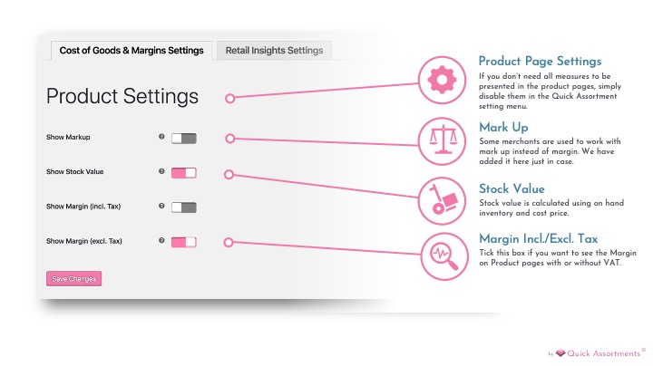 Change settings for the charts and leaderboards in the 'Retail Insight Settings' in our *Shelf Planner* menu.