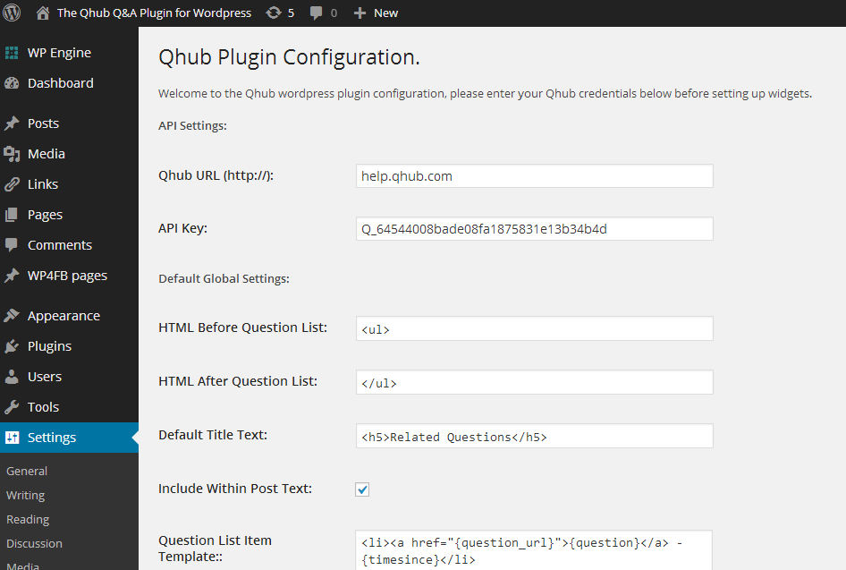 Screen 1 shows the configuration panel of the plugin along with some sample values.