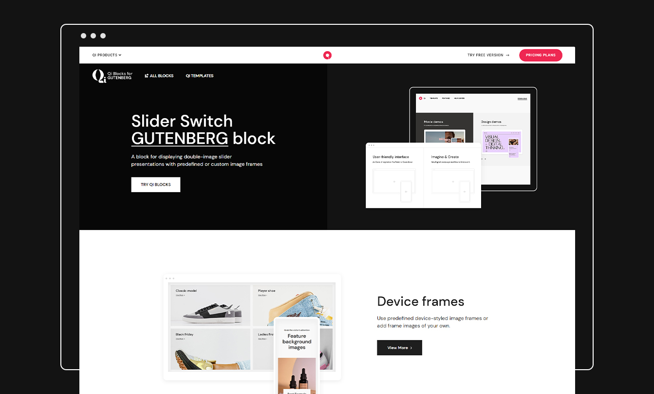 Device Frame Slider Block.